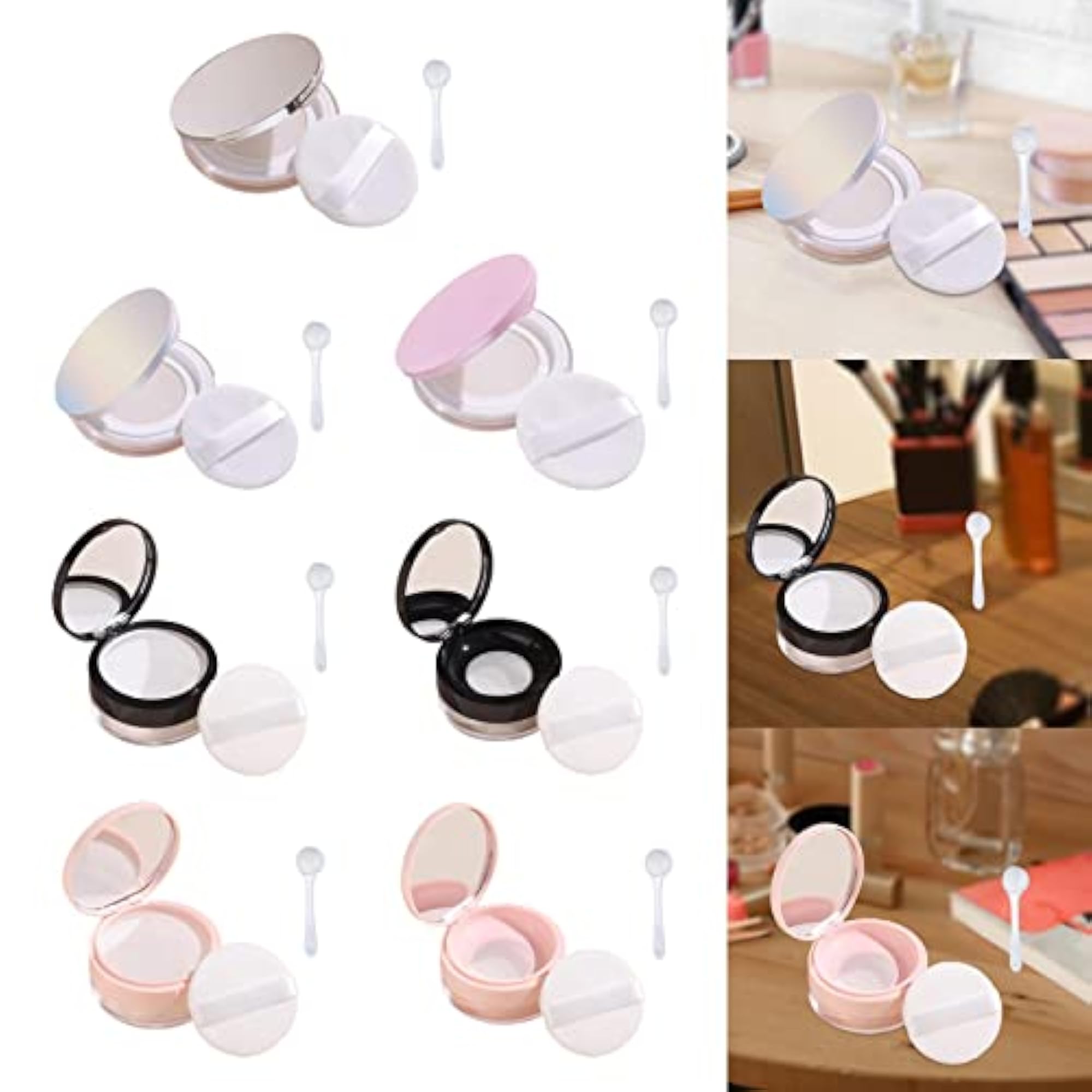 Empty Portable DIY Makeup Powder Case